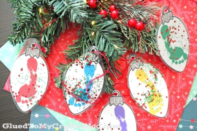 Baby Footprint Christmas Ornament Garland