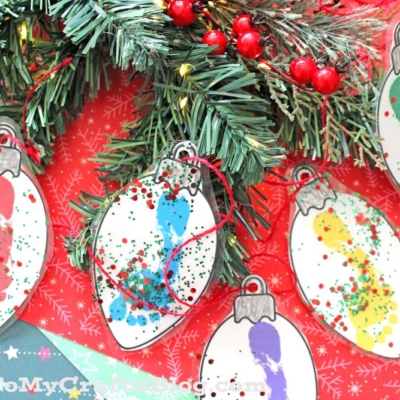 Baby Footprint Christmas Ornament Garland