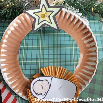 Paper Plate Nativity Wreath Craft