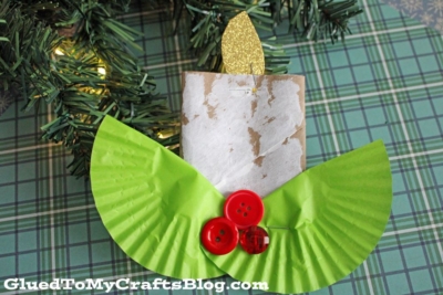 Toilet Paper Roll Christmas Candle Craft Idea For Kids