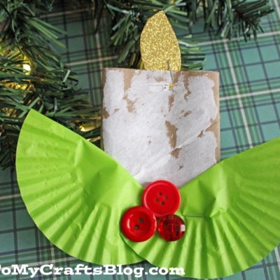 Toilet Paper Roll Christmas Candle Craft Idea For Kids