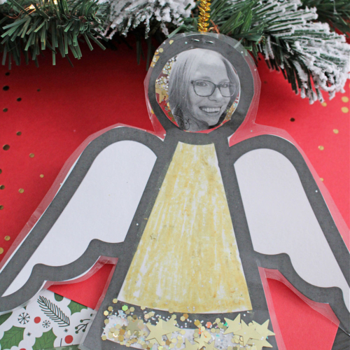 Christmas Angel Photo Ornament - Glued To My Crafts