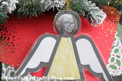 Christmas Angel Photo Ornament Craft Idea For Kids To Make For The Tree