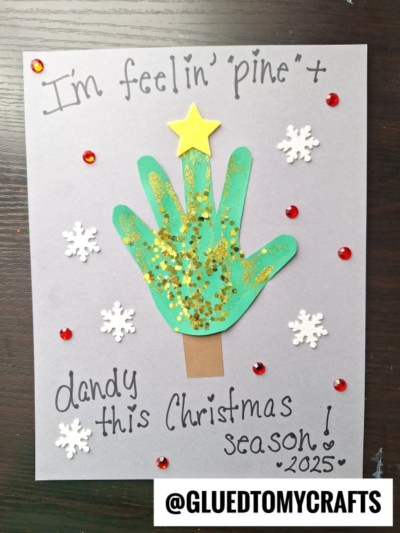 Handprint Feelin' Pine & Dandy Christmas Tree Keepsake