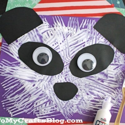 Fork Painted Panda Bear Craft
