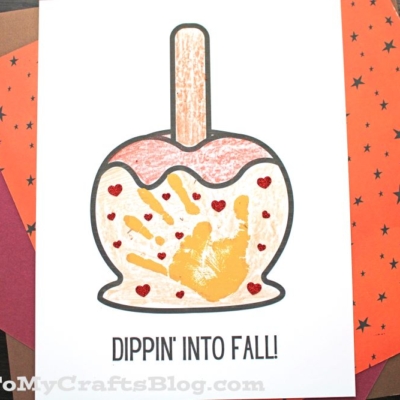 Handprint Caramel Apple Keepsake