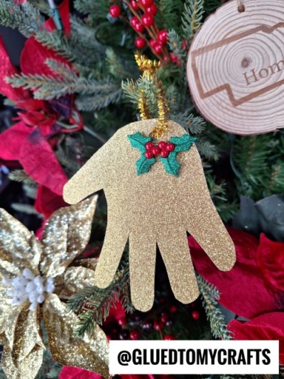 Handprint Christmas Bell Ornament
