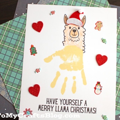 Handprint Llama Craft For Christmas