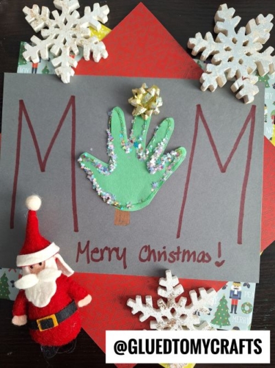 Handprint MOM Christmas Tree Keepsake