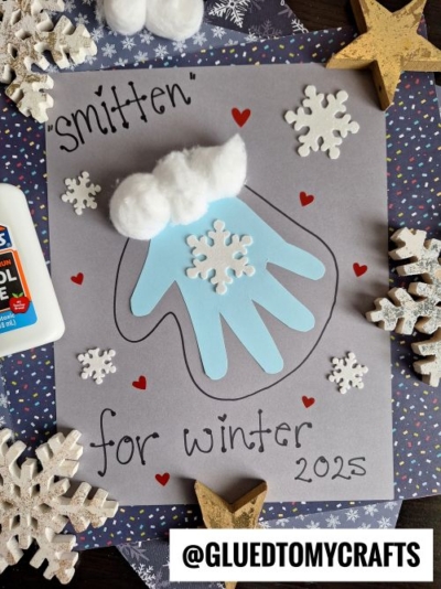 Handprint Mitten - Smitten For Winter Keepsake