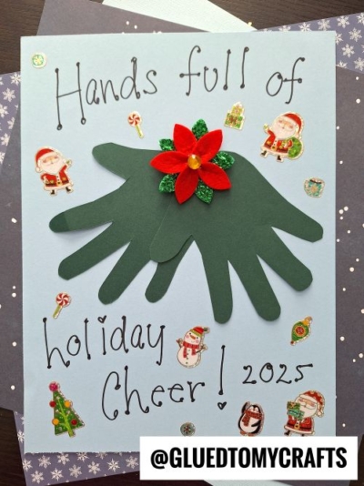 Handprint Hands Full of Holiday Cheer