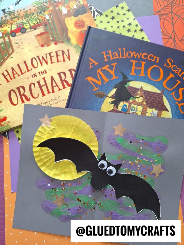 Paint Splat Bat At Night Craft Idea