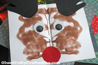 Paint Splat Reindeer Craft Idea For Kids