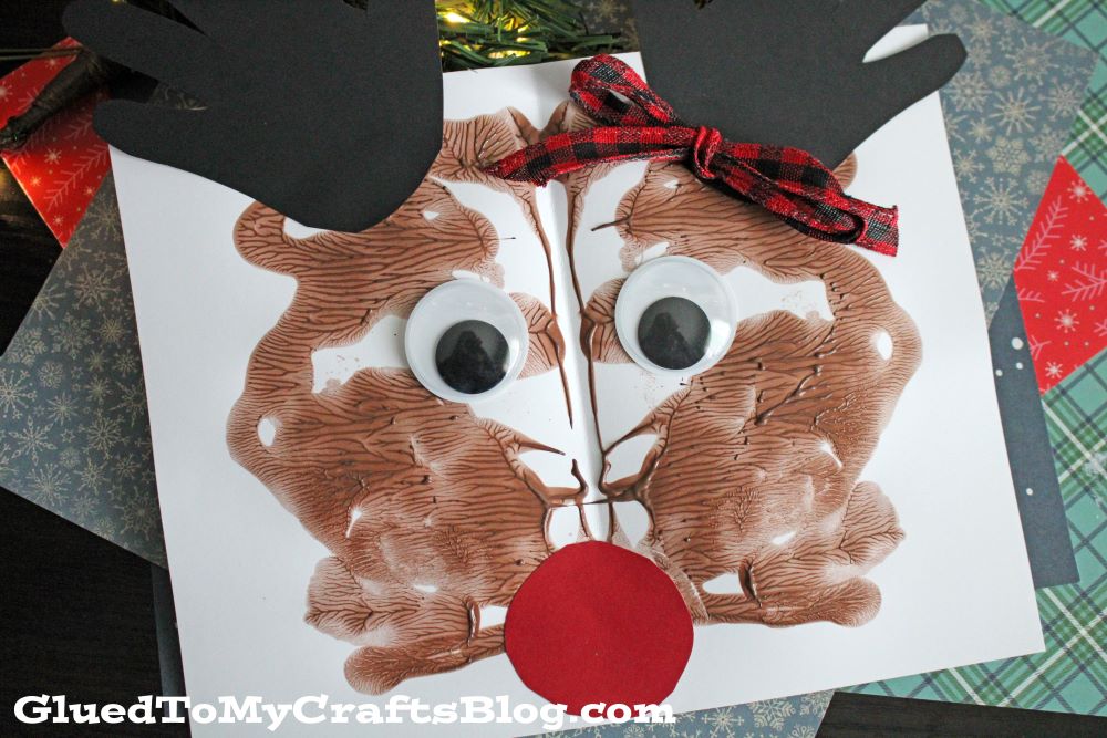Paint Splat Reindeer Craft Idea For Kids