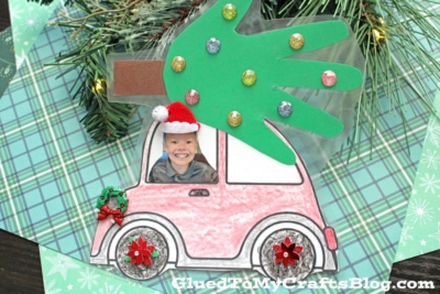 Paper Christmas Car Ornament For Kids To Make
