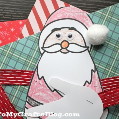 Handprint Santa Hug Craft Idea