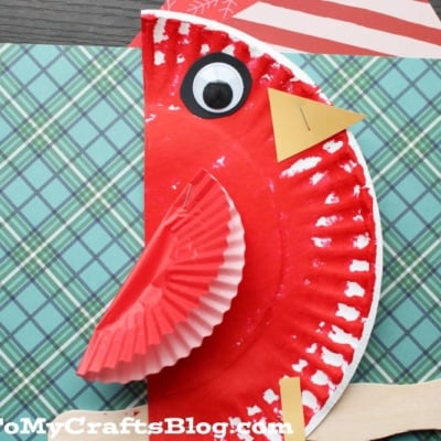 Paper Plate Cardinal Craft Idea