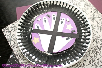 Paper Plate & Handprint Ghost In Window Craft