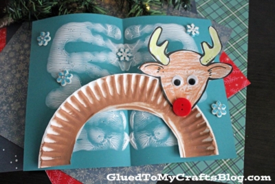 Reindeer Playing In The Snow Craft Idea For Kids