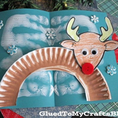 Reindeer Playing In The Snow Craft Idea For Kids