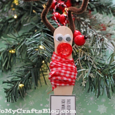 Reindeer Scarf Keepsake Ornament
