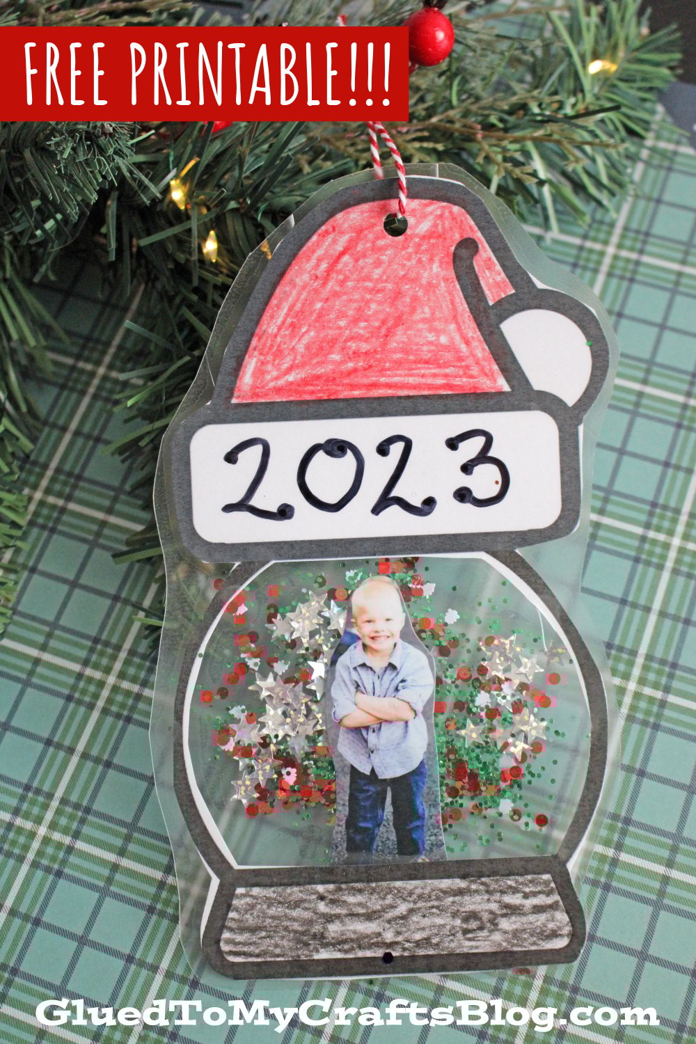 Santa Snow Globe Ornament Glued To My Crafts