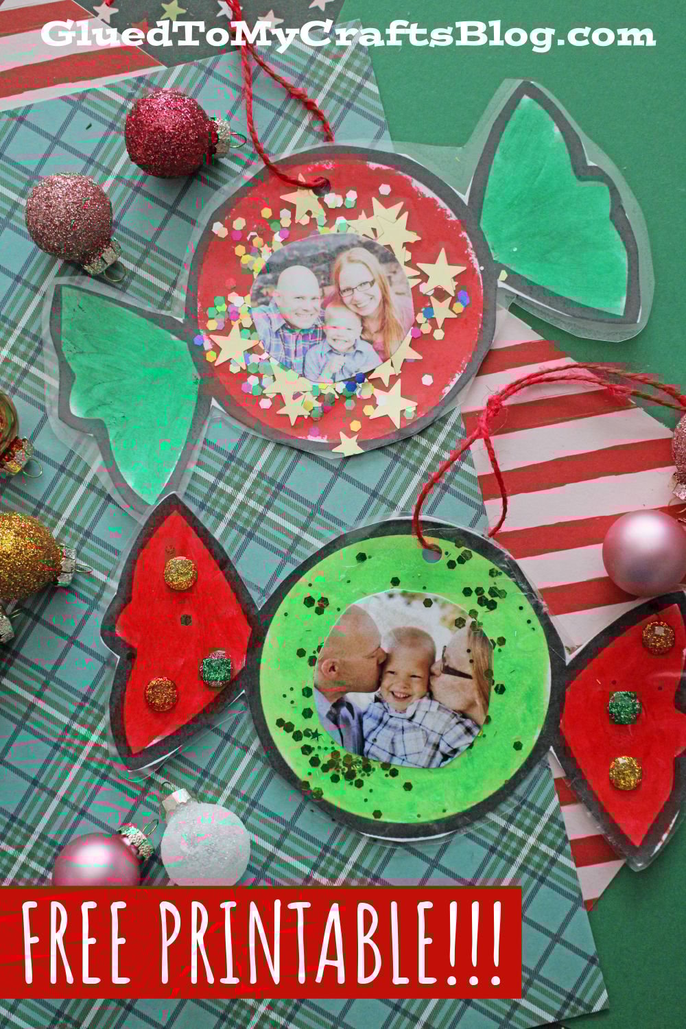Candy Photo Ornament Craft - Glued To My Crafts