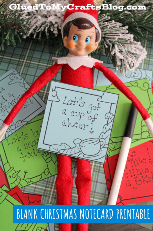 Free Blank Christmas Notecard Printable From Us!