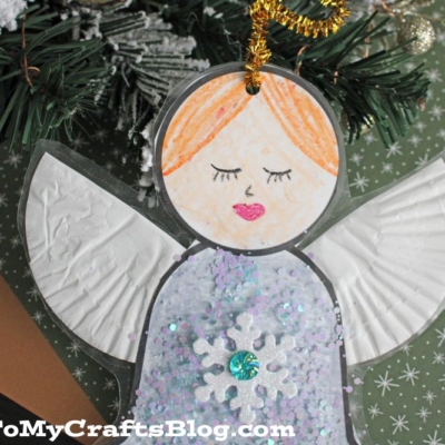 Cupcake Liner Angel Ornament Craft Idea For Kids To Make This Christmas