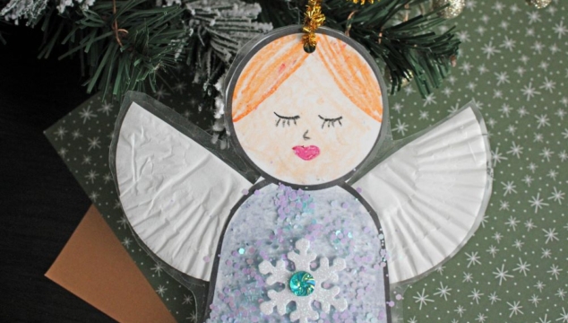 Cupcake Liner Angel Ornament