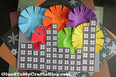 Cupcake Liner Fireworks Craft Idea