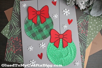 Cupcake Liner Ornament Craft Idea For Kids