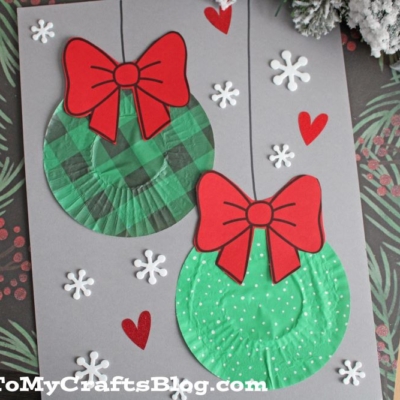 Cupcake Liner Ornament Craft Idea For Kids