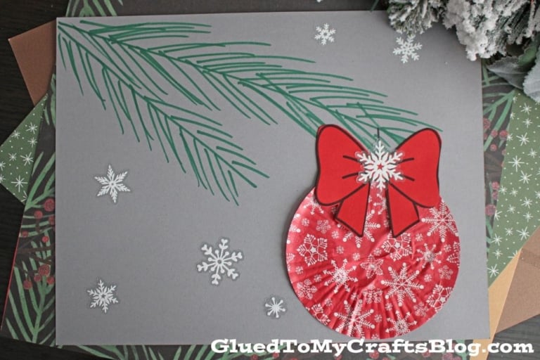Cupcake Liner Ornament Craft Idea For Kids Glued To My Crafts