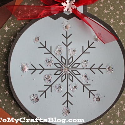 Fingerprint & Glitter Snowflake Ornament