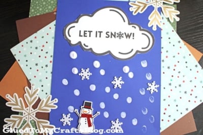 Fingerprint Snow Craft Idea For Kids
