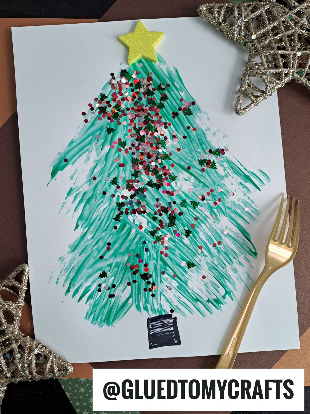 10+ Fork Painted Christmas Craft Ideas For Kids Glued To My Crafts