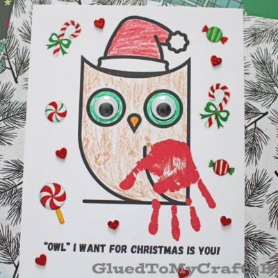Handprint Christmas Owl Keepsake