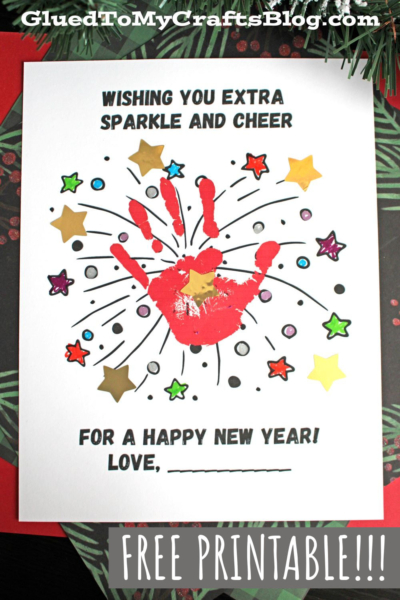 Handprint Sparkle & Cheer Keepsake