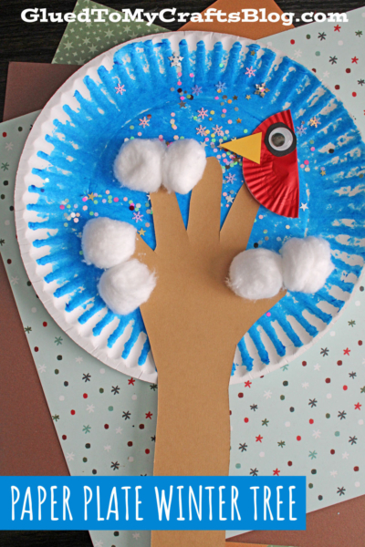 Paper Plate Winter Tree Craft
