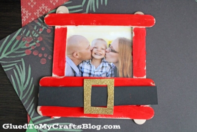 Super Simple Popsicle Stick Christmas Frame Ornament