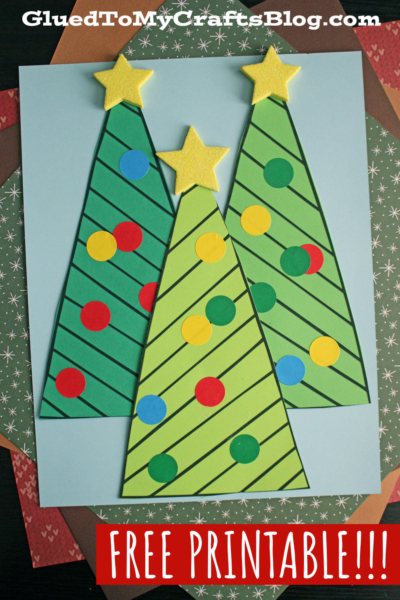 Easy Paper Plate Christmas Tree Craft [Free Template]