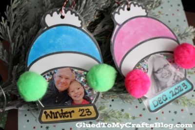 Winter Hat & Ear Muffs Photo Ornament