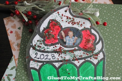 Christmas Cupcake Photo Ornament