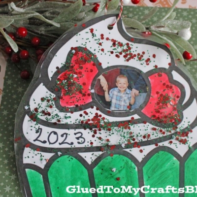 Christmas Cupcake Photo Ornament
