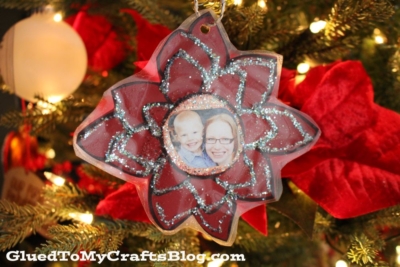 Christmas Poinsettia Photo Ornament Craft