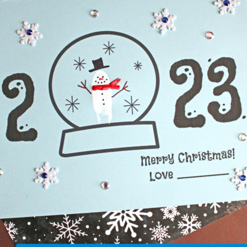 Snowman Christmas Card Craft Idea For Kids