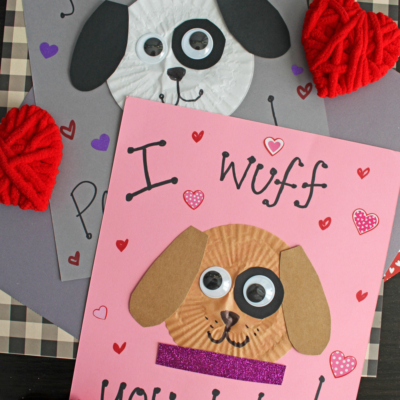 Cupcake Liner Puppy Card Craft Idea