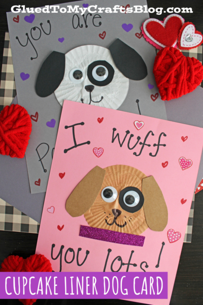 Cupcake Liner Puppy Card Craft Idea