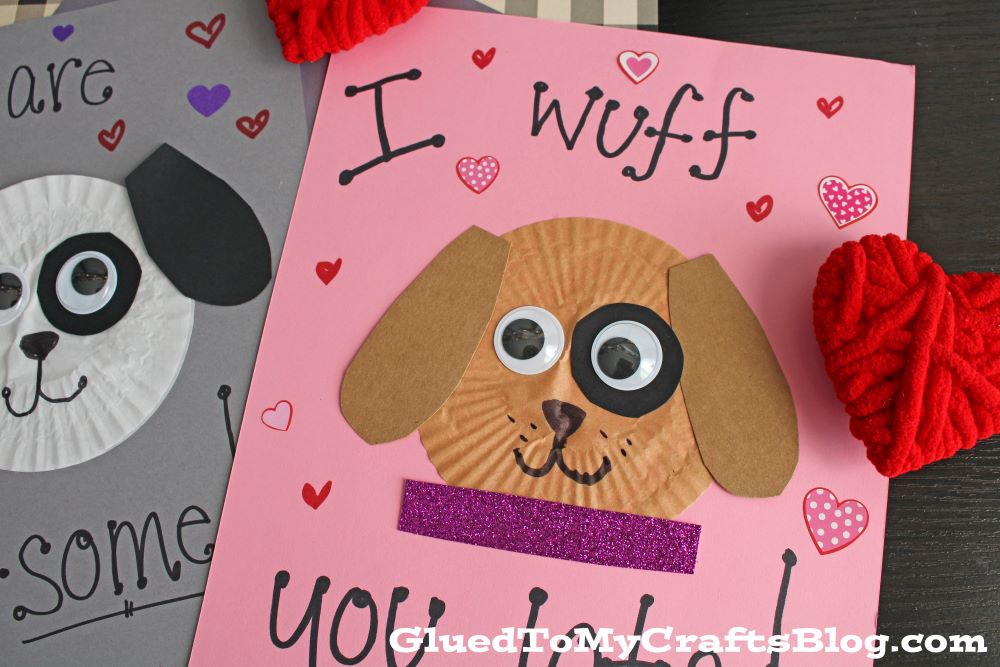 Cupcake Liner Puppy Card Craft Idea